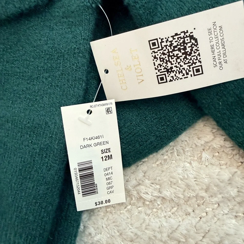 NWT - Toddler Girl Dark Green Soft Seater - Size 12 months - Picture 5 of 5